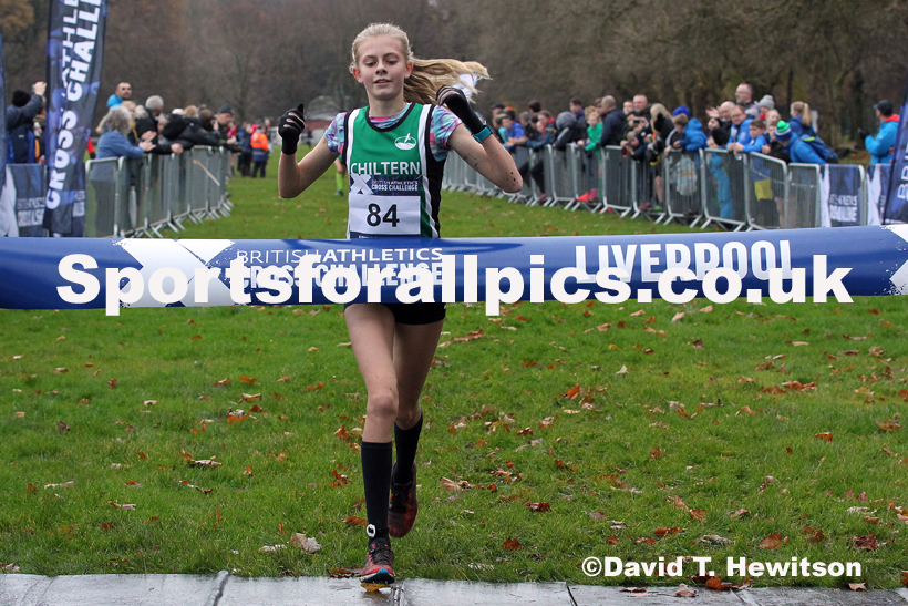 Girls under-13s, 2019 European Cross Country Trials and British Cross Challenge, Sefton Park, Liverpool.  Photo: David T. Hewitson/Sports for All Pics